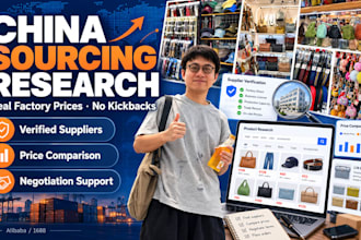 do online product and supplier sourcing research in china