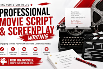 do movie script writing, feature film, film scripts screenplay script writer