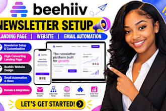 setup beehiiv newsletter beehive landing page beehiiv website email automation