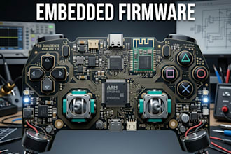 design ps4 ps5 gamepad controller pcb circuit schematic and embedded firmware