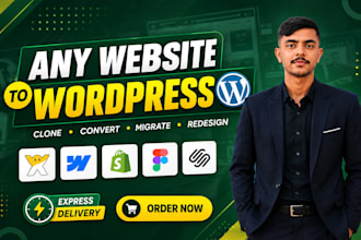 copy clone lovable, durable, ai website and convert wix to wordpress