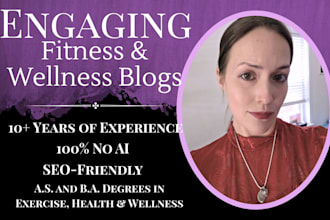 write fitness and wellness content for blogs and sites