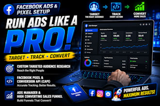 setup facebook ads campaign, fb pixel and conversion API