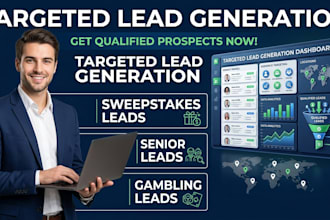 give sweeps leads, senior elderly leads, gamblers leads