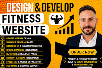 design fitness website gym website personal trainer website fitness coach and