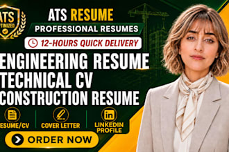 write engineering resume, technical CV and construction resume