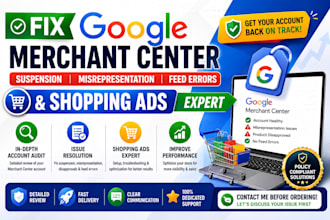 fix google merchant center suspension shopping ads misrepresentation fix error