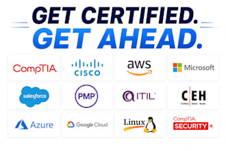 assist you with comptia, cisco, AWS, pmp and IT certifications