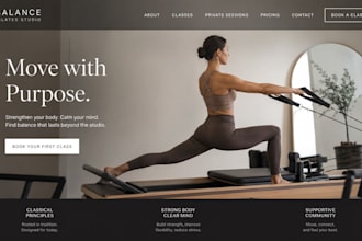 build squarespace pilates studio website with class booking and memberships