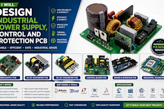 design industrial power supply, control and protection pcb
