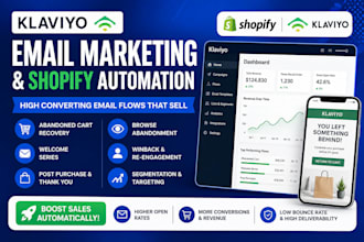 setup klaviyo email marketing flows abandoned cart shopify email automation