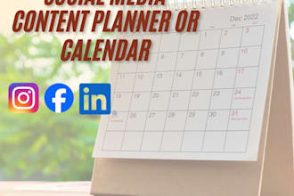 create a social media content calendar and planner