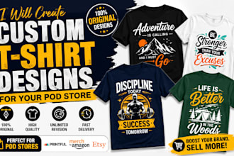 create custom tshirt design pod  by your request