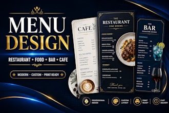 create restaurant menu food menu takeaway and drinks menu