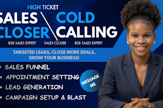 high ticket sales closer b2b sales representative appointment setter