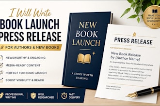 write a book launch press release for authors and new book releases