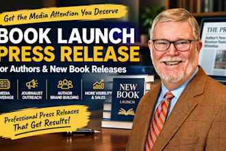 write a book launch press release for authors and new book releases