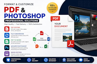 format and customize pdf and photoshop image