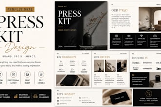 media press kit, epk, social media kit, flyer press release, brand kit design