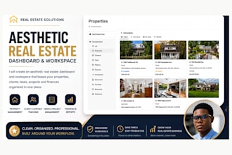 create an aesthetic real estate notion dashboard and workspace