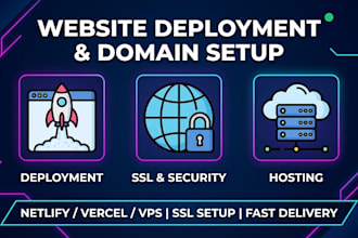 deploy, host, and setup domain for your website