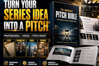 create a professional TV pitch deck, bible or lookbook
