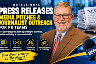 write press releases, media pitches and journalist outreach for PR teams