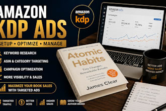 setup and manage book promotion amazon KDP ads for your book ebook marketing