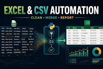 clean, merge, and automate your excel or CSV data