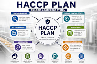 develop haccp plan, food safety plan, sops and monitoring forms