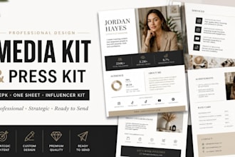 design media kit, press kit, epk, one sheet, speaker kit, rate card, pitch deck