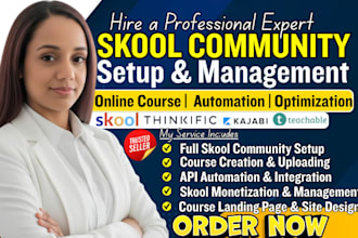 do skool community setup, online course setup, online community, course upload