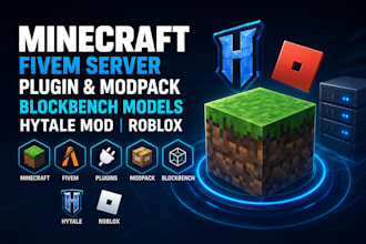 build minecraft fivem server plugin modpack blockbench models hytale mod roblox