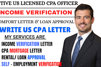 prepare income verification letter for self employment rental approval