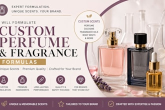 formulate custom perfume, fragrance, cologne and scent formulas for your brand