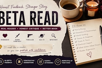 beta read romance dark fantasy thriller beta reader critique scifi mystery novel