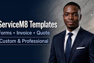 setup custom servicem8 forms, invoice and quote template
