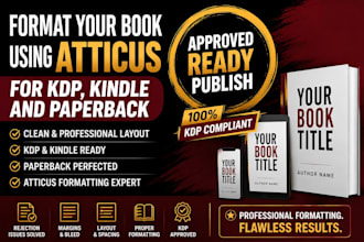 format your book using atticus for KDP, kindle and paperback