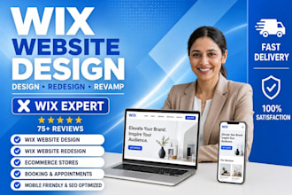 build wix portfolio website design landing page sales funnel SEO mobile friendly