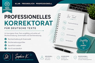 deutsche texte korrektur lesen und verbessern