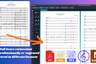 professionally engrave, format and copy your music score