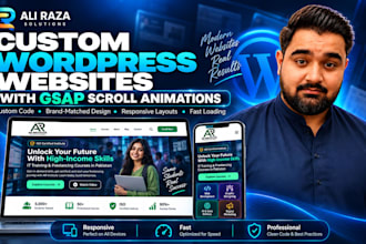 build a custom wordpress website with gsap scroll animations