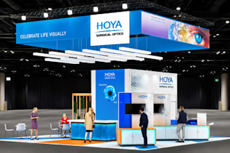 design professional trade show booth and backdrop design