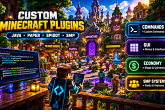develop custom minecraft plugins for your smp server using java and paper