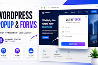 create wordpress popups and integrate contact forms