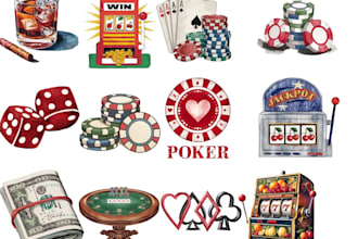 design modern custom poker chip or premium poker logo for your