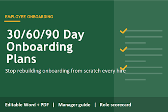 create a new hire onboarding plan and kit