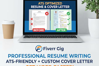 write professional resume ats cover letter and linkden profile optimization
