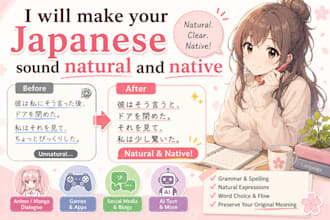 make your japanese sound natural and native