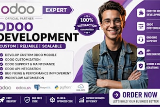 develop custom odoo module,odoo customization, odoo support,odoo api integration